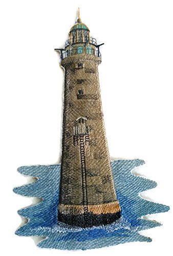 Custom and Unique Lighthouse[Minot Ledge Lighthouse] Embroidered Iron on/Sew Pat