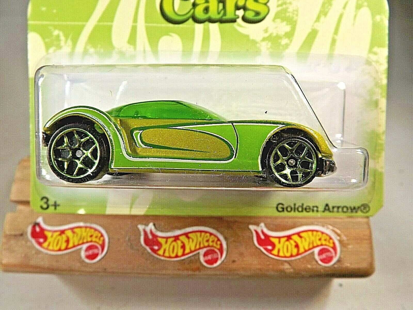 2007 Hot Wheels Clover Cars Series GOLDEN ARROW Green w/Green 5Y Spoke