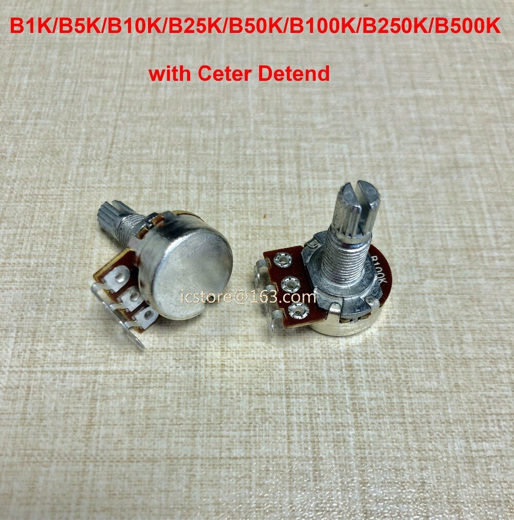 B5K B10K B50K B100K B250K Variable Resistor Balance with Center Detent