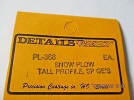 Details West # PL-368 Snow Plow Tall Profile SP GE's. 1 Each HO-Scale image 3