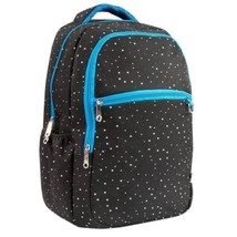 Yoobi 18" Classic Backpack & Laptop Sleeve - Black Galaxy Print NWT image 2