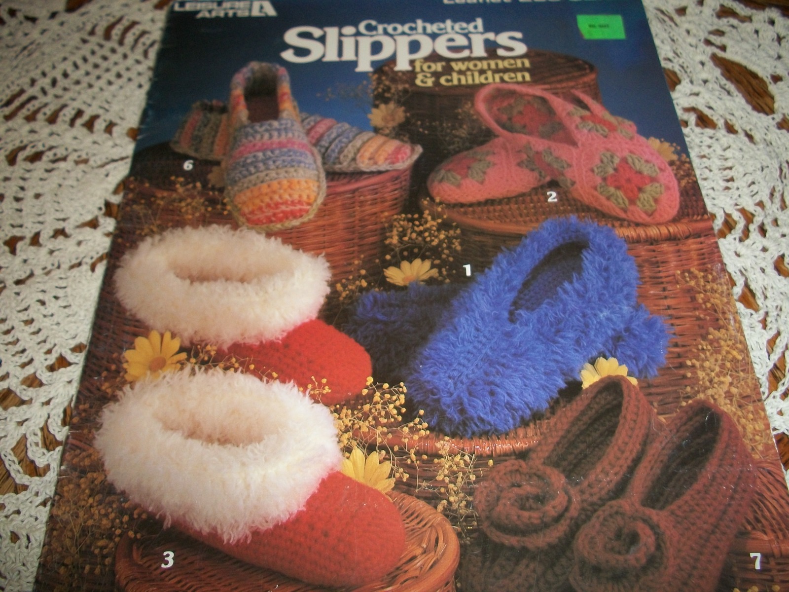 Crocheted Slippers for Women & Children Leaflet 205 - $5.00