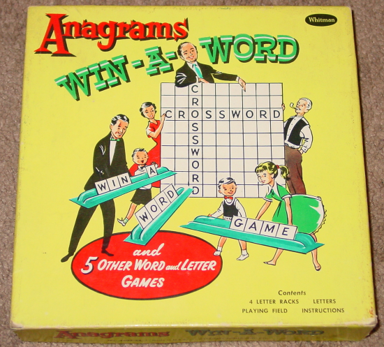 Primary image for ANAGRAMS WIN A WORD & LETTER GAME VINTAGE 1954 WHITMAN COMPLETE EXCELLENT