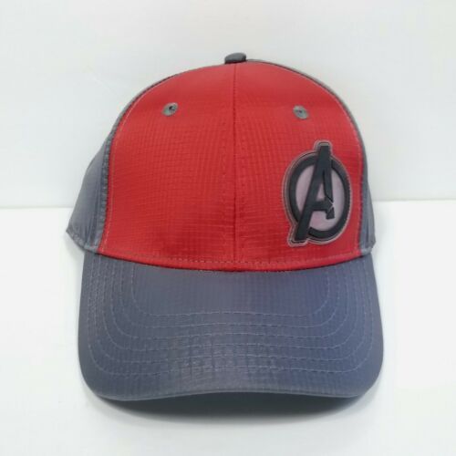 The Avengers Logo Metallic Stripe Flex Fit Hat Brand New Gray Red Fits Medium
