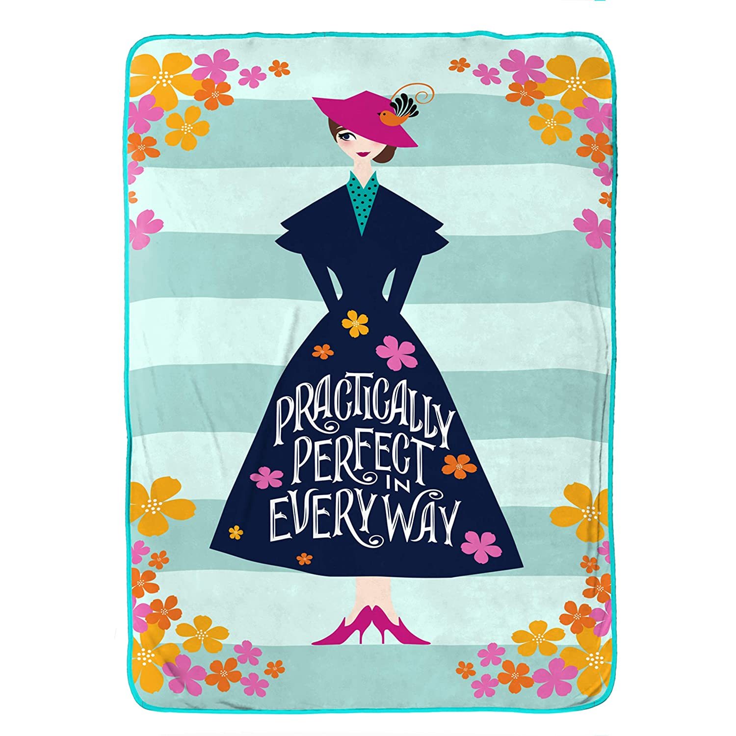 Mary Poppins Practically Perfect Blanket - Measures 62 X 90 Inches, Kids Bedding