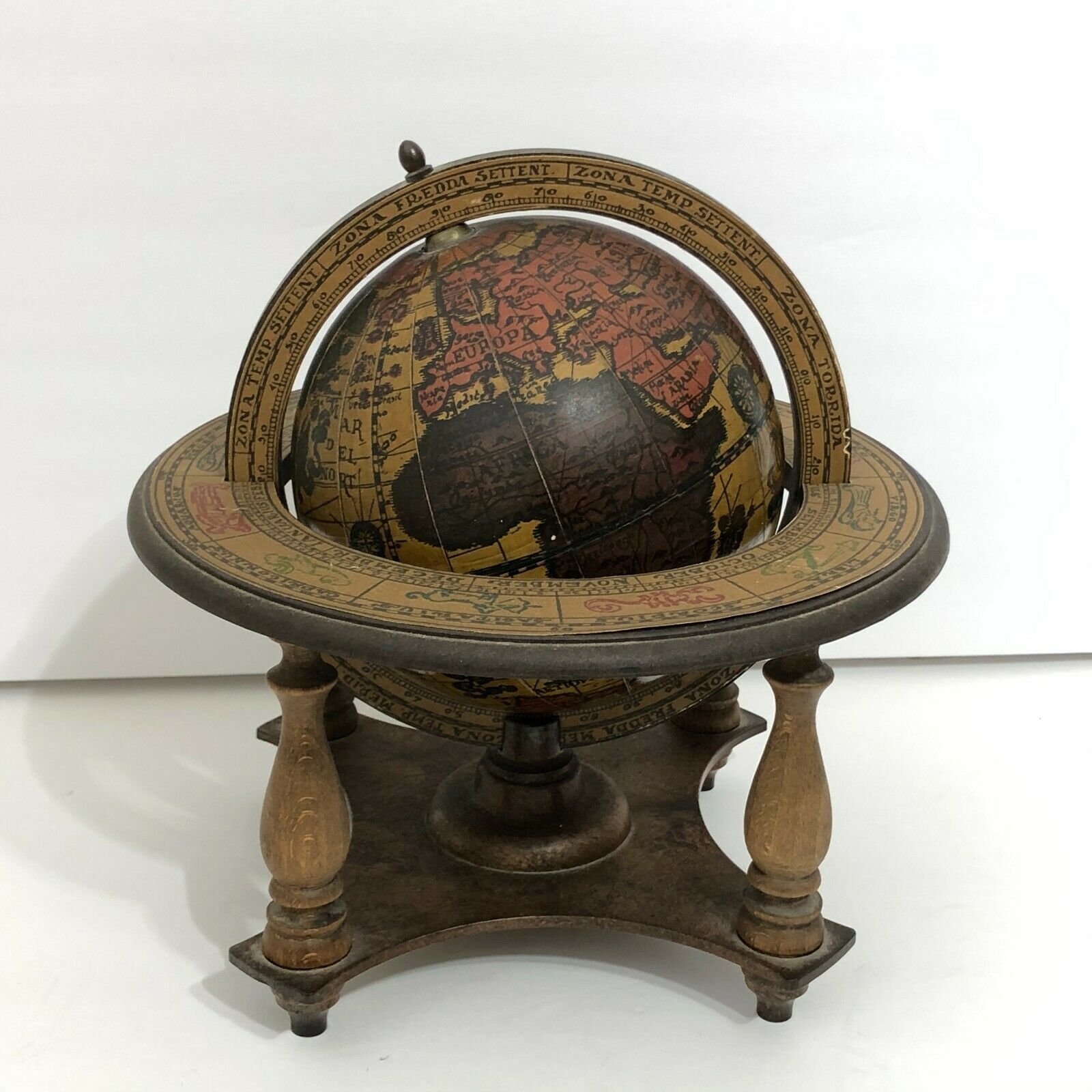 Primary image for San Francisco Music Box Company Old World Globe Mapsa Made in Italy RARE