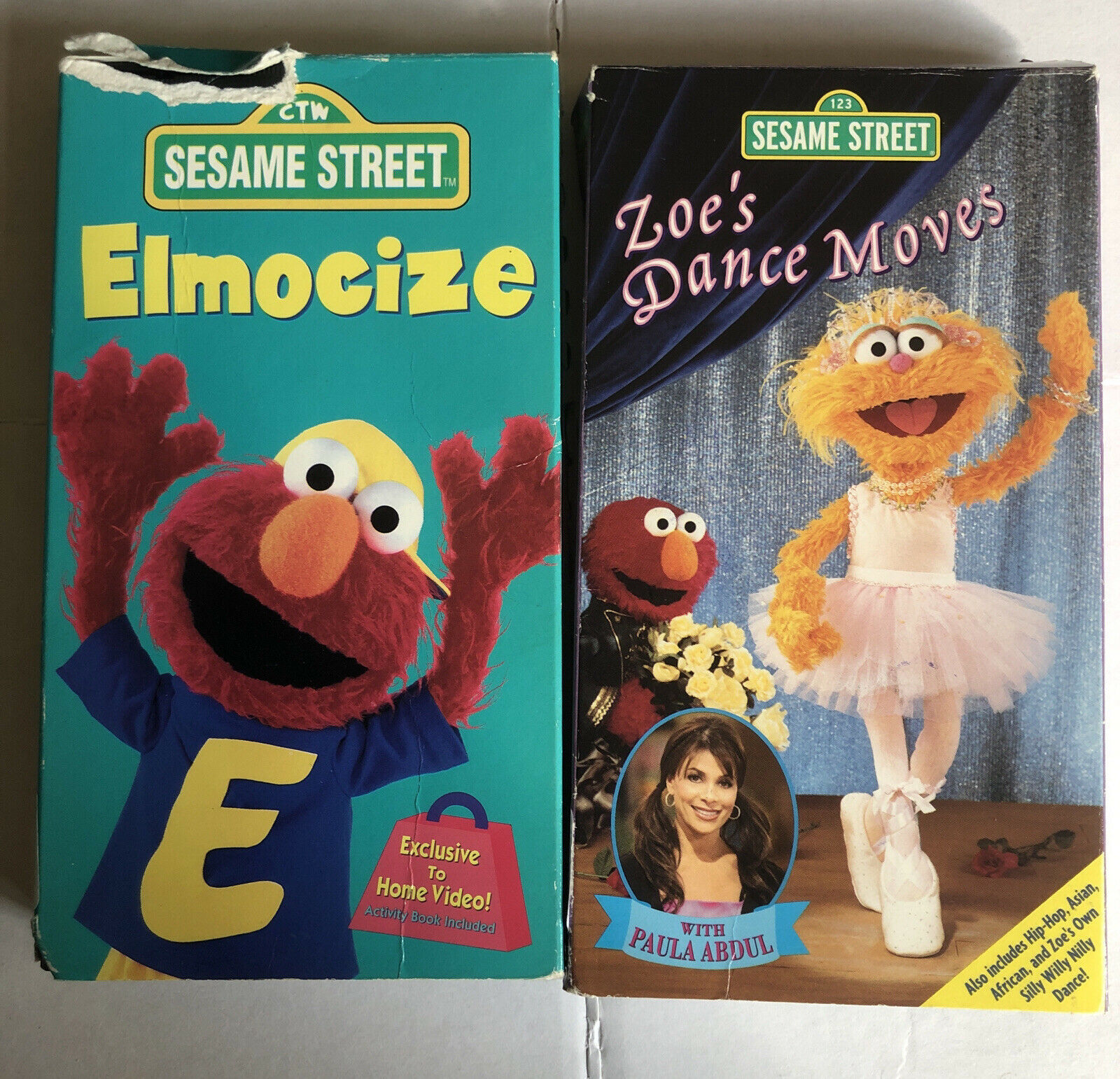 Sesame Street - The Zoe’s Dance Moves And Elmocize VHS Lot Of 2 Paula ...