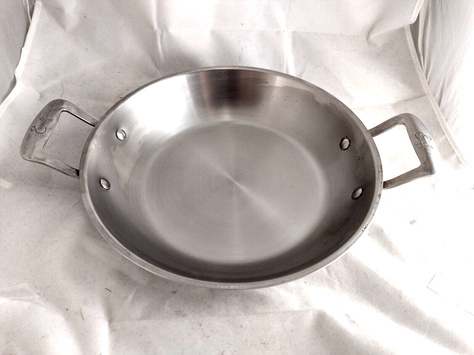 Emeril 11 Inch Stainless Steel Frying Paella Pan 2 Handles Frying