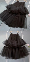 ADULT Layered Tulle Midi Skirt Outfit High Waist Puffy Tulle Tutu Skirt Wedding image 8