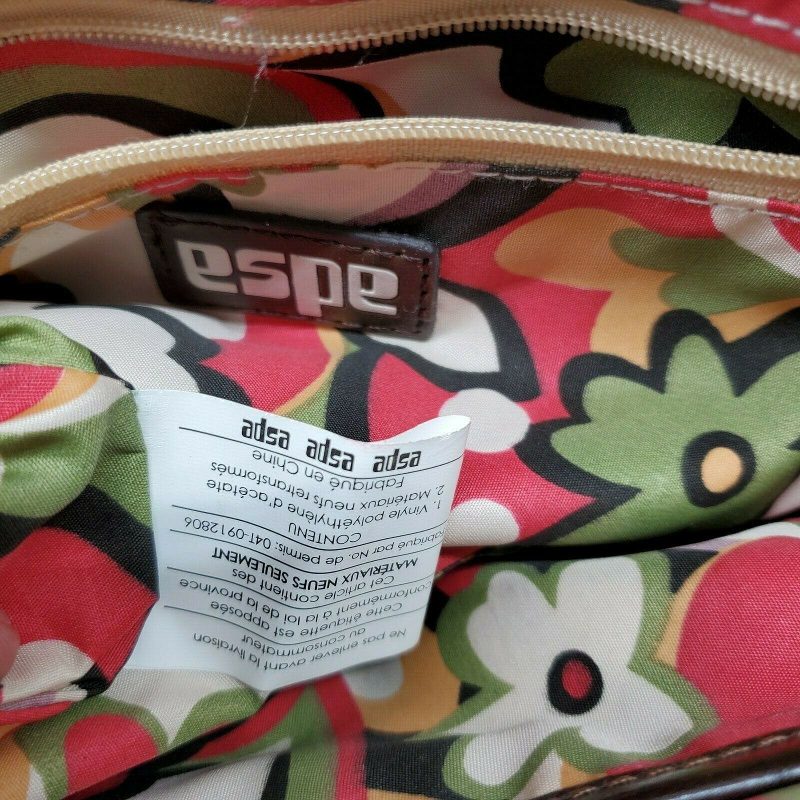 Espe Vegan Leather Purse Cross Body Sling Circles Bone Tan Women's