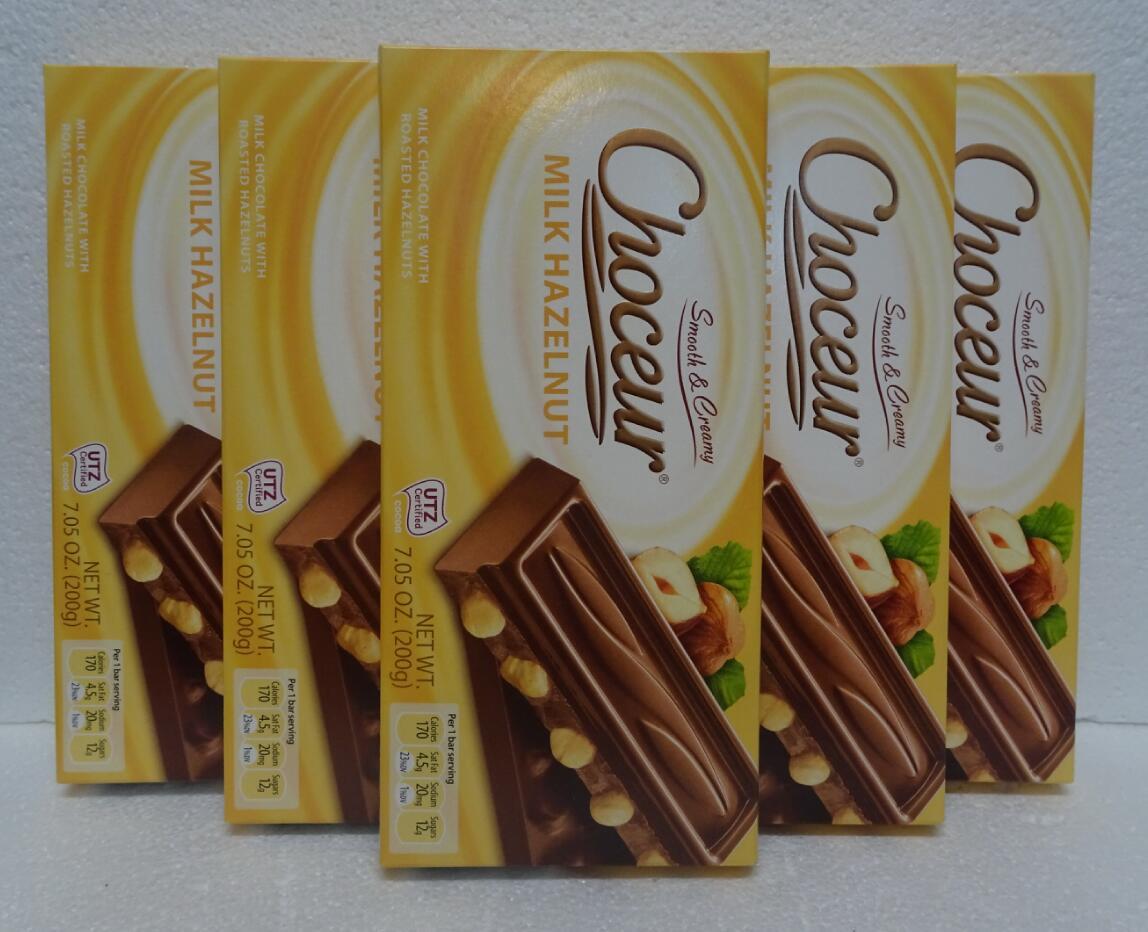 Choceur Milk Chocolate with Roasted Hazelnut 200g 7.05oz (Made in Germany) Food & Beverages