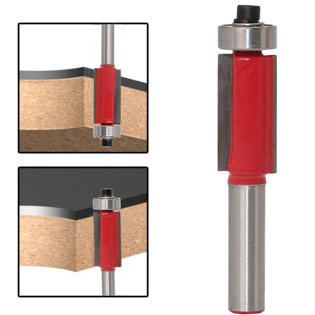 1/4 Shank Flush Trim Router Bits for Wood Trimming Cutters With Bearing