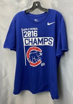 Chicago Cubs Nike Tee Sz 2XL Mens Tshirt Blue MLB Baseball 2016 Champs XXL - $19.99