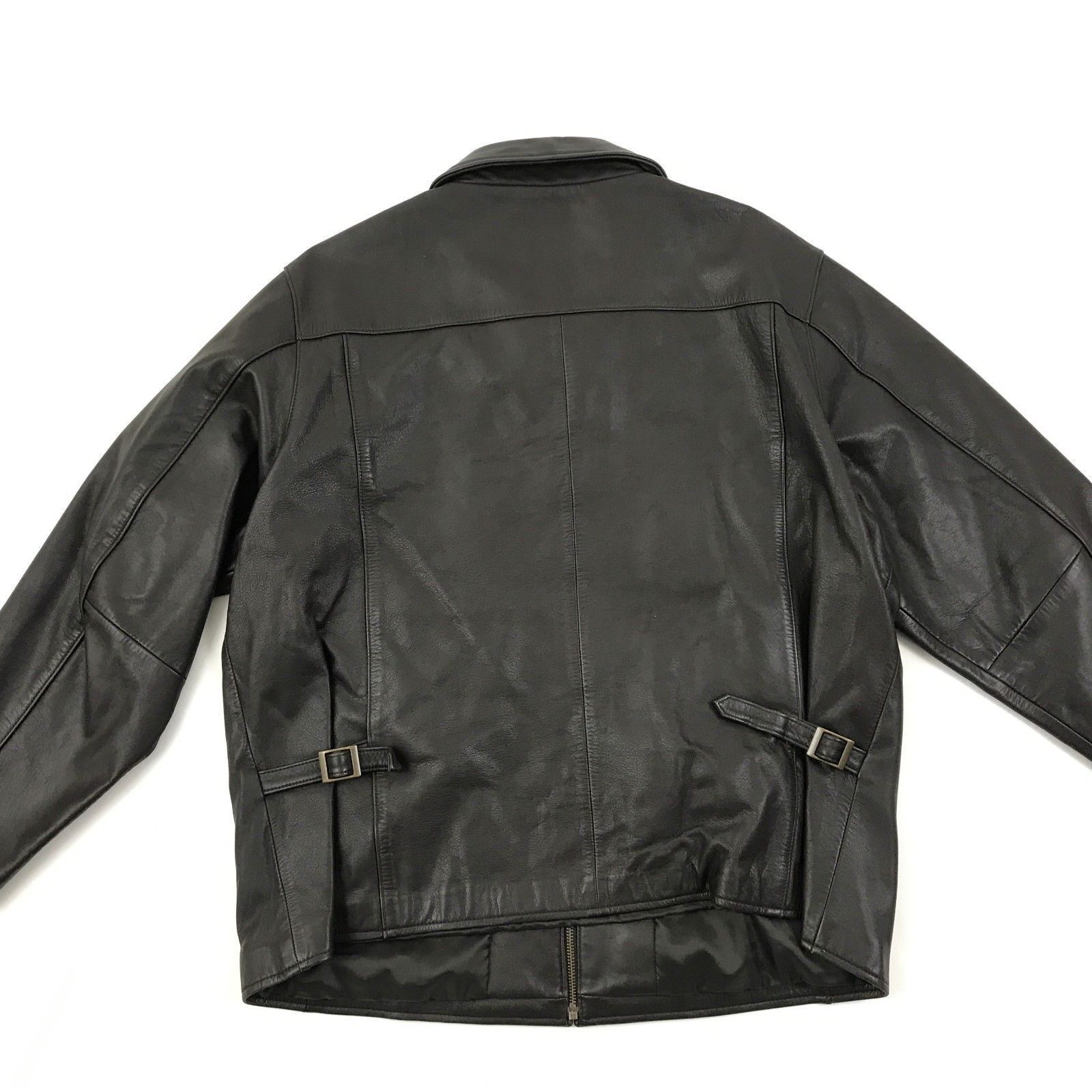 Eddie Bauer Bomber Jacket Mens Size Large L Brown Leather Loose Fit ...