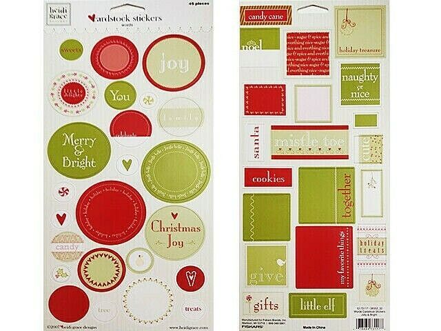 Primary image for Heidi Grace-Words Cardstock Stickers "Jolly & Bright". 