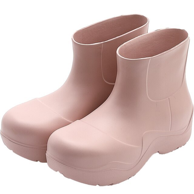 New  Women's High Boots Rubber Ladies Walking Non-slip Waterproof Ankle Rainboot