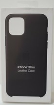 Genuine OEM Apple iPhone 11 Pro Leather Case Black MWYE2ZM/A Wireless Chargeable - $14.69