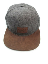 Coca-Cola Baseball Cap Hat Gray Twill with Suede Patch and Bill - BRAND NEW - $12.38