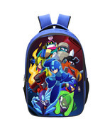 Rockman Mega Man Kid Adult Backpack Schoolbag Bookbag Daypack Blue Bag T... - $26.99