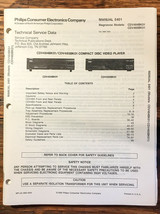 Philips CDV-484 CDV-485 CD CDV Player  Service Manual *Original* - $24.09