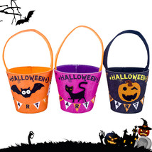 Halloween Candy Bucket Storage Bag Kids Halloween Hand Basket Candy Hold... - $19.99