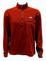 The North Face Men's 1/4 Zip Fleece Jacket Size L RN#61661 CA#30516 Red/Black - $34.65