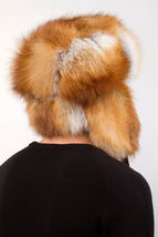 Red Fox Fur Hat Trapper Hat Aviator Saga Furs Hat Natural Fur Hat Golden Fur image 3