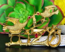 Judaica doves olive branch brooch pin shalom peace chaim gross israel thumb200