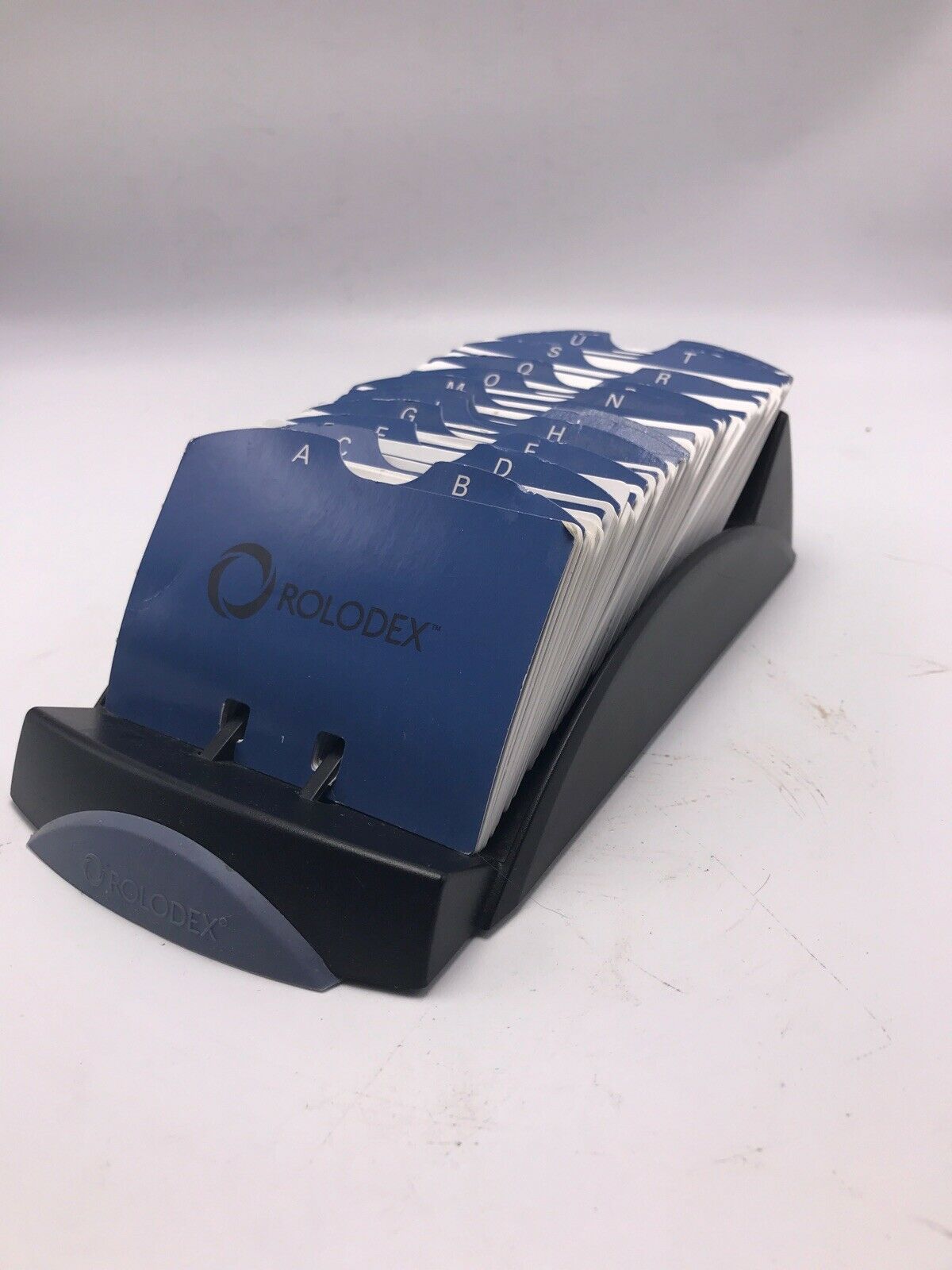 Rolodex Business Card File Slotted R470 Open Flat Flip Insert Diagonal