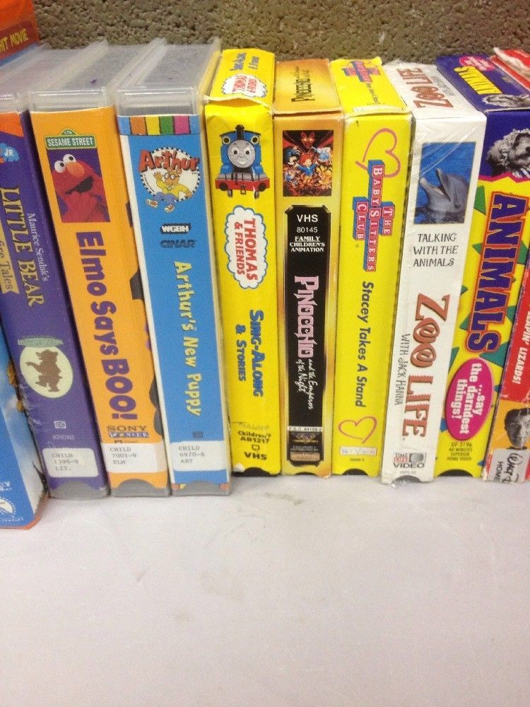 Lot Of 30 Kids Vhs Rugrats Veggie Tales Thomas The Train Arthur Elmo ...