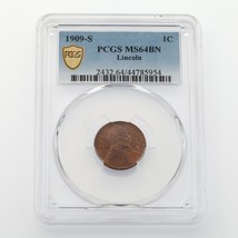 1909-S 1C Lincoln Cents Classé Par PCGS Comme MS64BN - $519.73