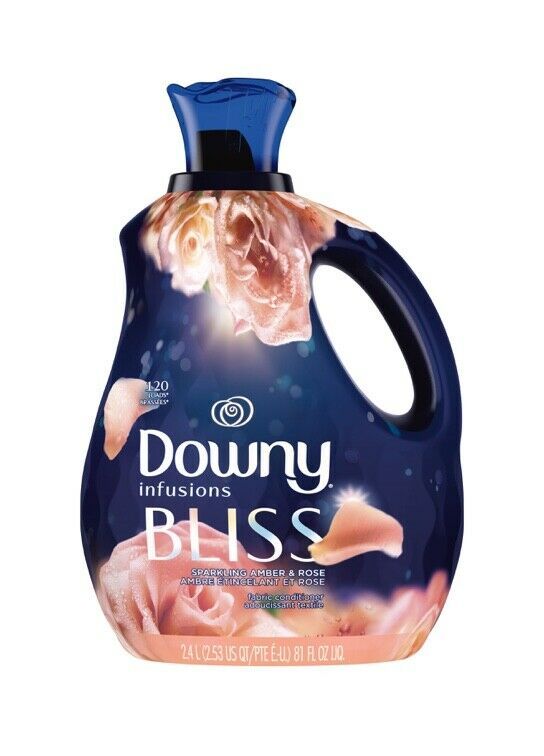 Downy Infusions Liquid Fabric Softener, Bliss Sparkling Amber and Rose, 81 Fl Oz - $21.79