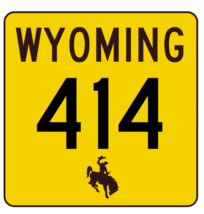 Wyoming Highway 414 Sticker R3539 Highway Sign - $1.45+
