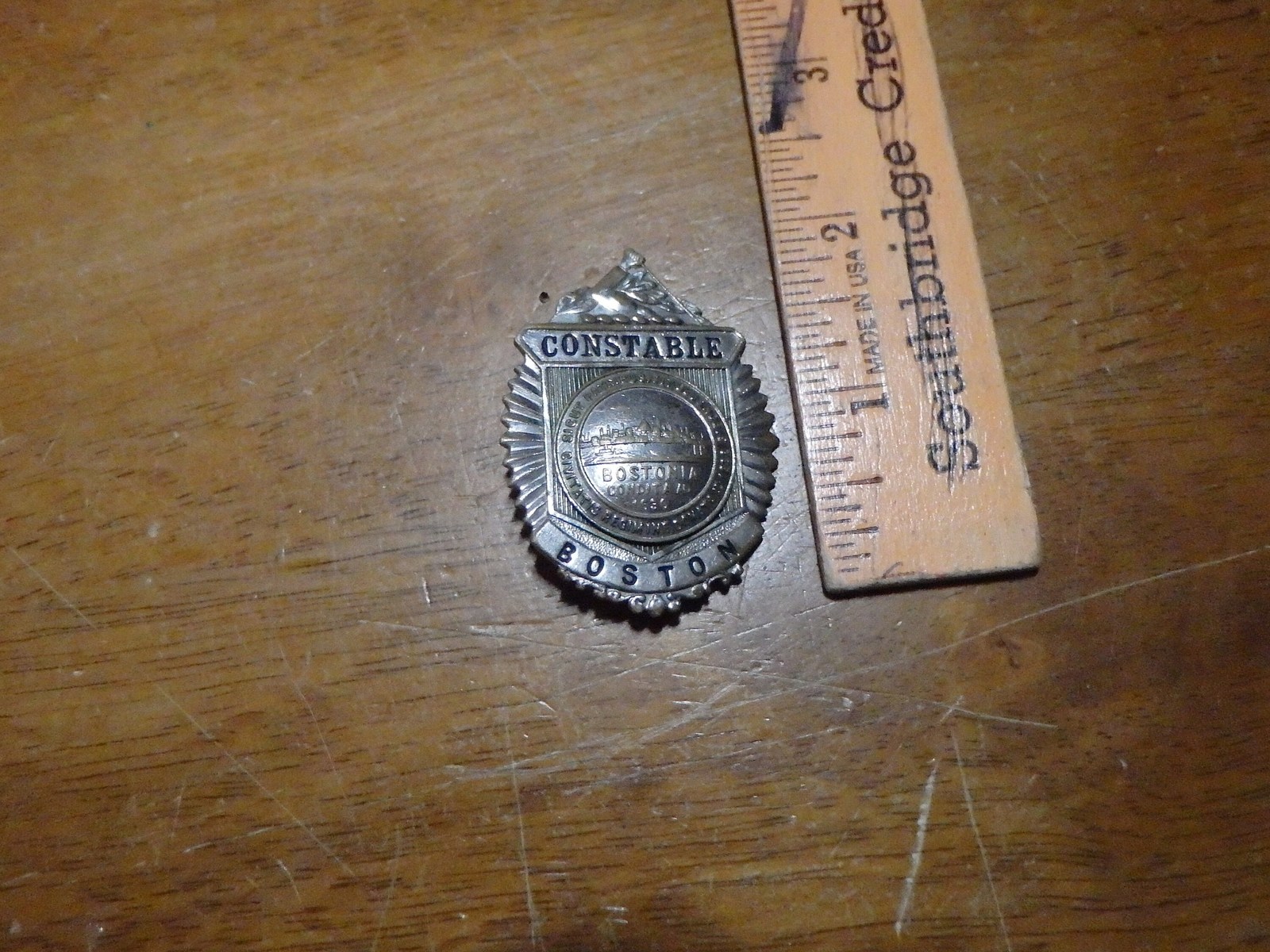 Early Boston Massachusetts Constable Badge Police Badge Obsolete Bx 10 - Us