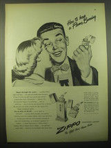 1948 Zippo Cigarette Lighters Ad - How to keep a flame burning - $14.99