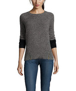 NWT Women&#39;s OLIVIA &amp; GRACE Colorblock Zipper Cashmere Sweater Size XS $298 - $74.24