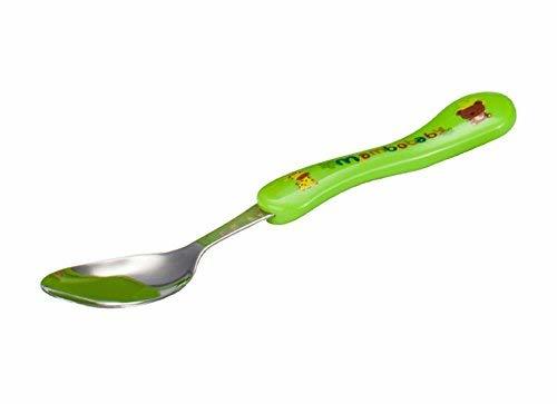 PANDA SUPERSTORE Stainless Steel Children's Tableware Spoon(Green)