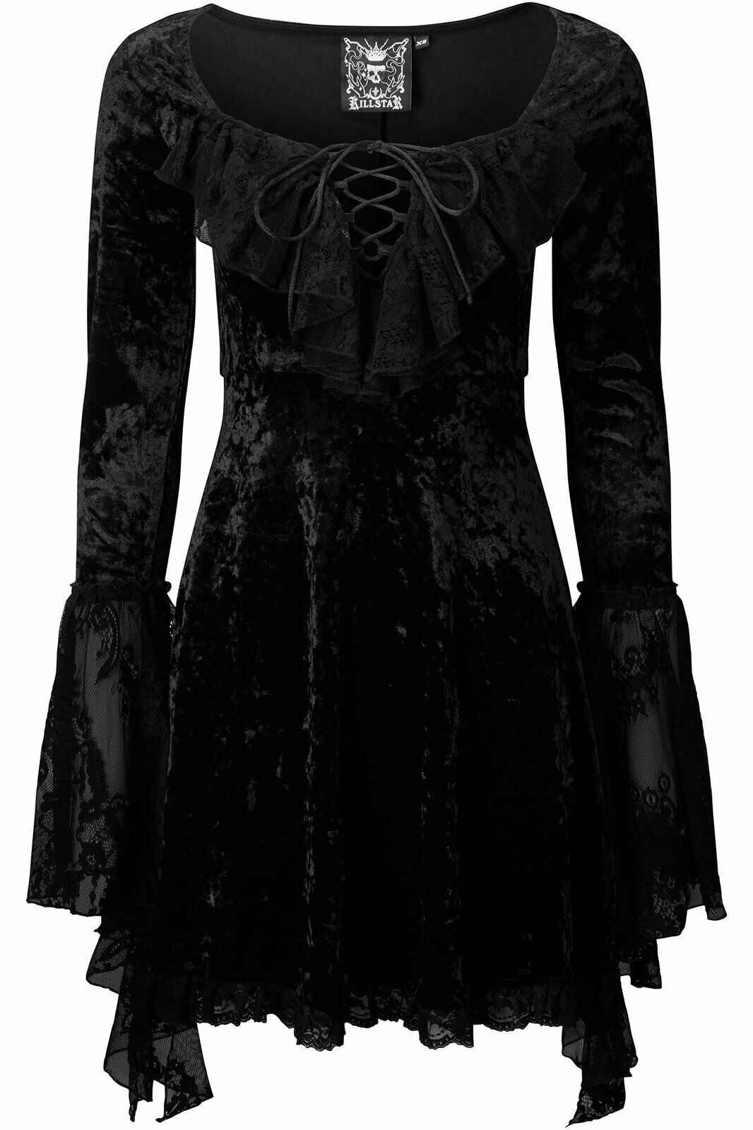 Killstar Kaira Maiden Witch Gothic Punk Alternative Lace Velvet Dress ...
