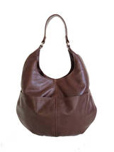 Mahogany Leather Hobo Bag, Large Hobo Purse, Original Bags, Joanna - $132.49