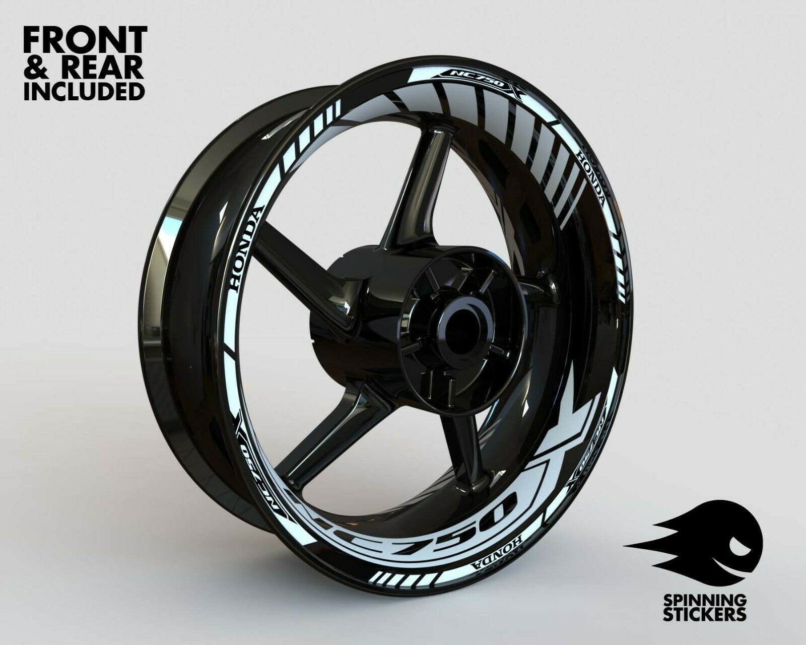  Rim stickers kit Honda NC750X Motorrad Wheel Stripes Decals Tape