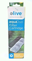 Elive AquaDuo Fish Tank Filter Cartridges Medium 3 Pack Aqua Duo 10 20 F... - $6.59