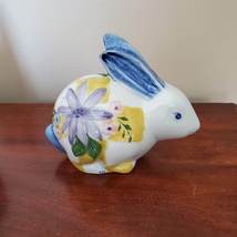 Andrea by Sadek Rabbit Bank, Bunny Bank, Porcelain Rabbit Flowers, Easter Decor image 7
