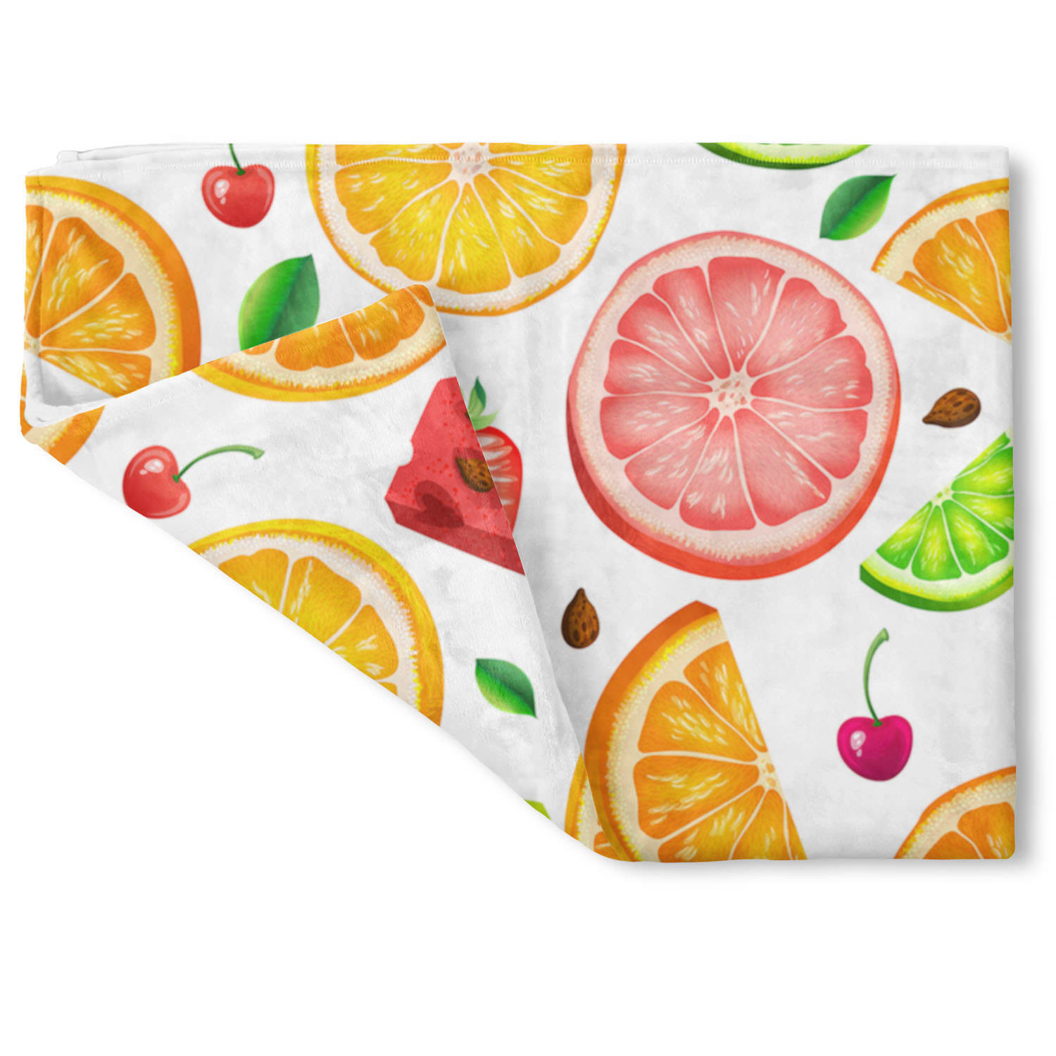 Summer Fruits Fleece Blanket Afghans & Throw Blankets