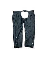 Power Trip Motorcycle Solid Black Leather Chaps Size XL - $79.19