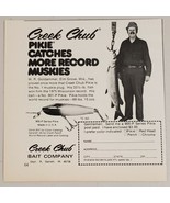 1976 Print Ad Creek Chub Pikie Fishing Lures Record Muskies Garrett,Indiana - $9.78