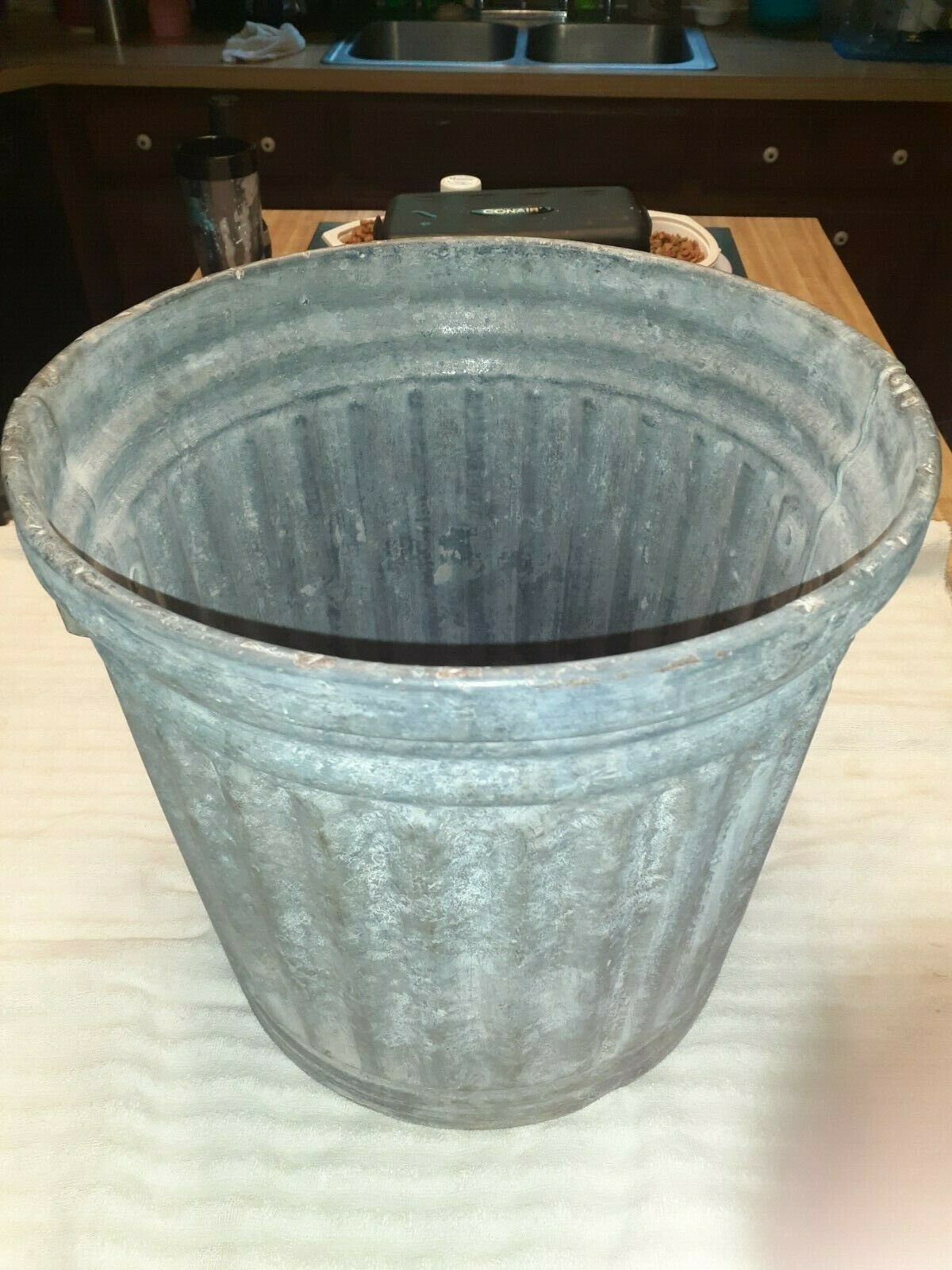 Rustic Vintage 5 Gallon Galvanized Coal/Ash Bucket by Reeves, “USED