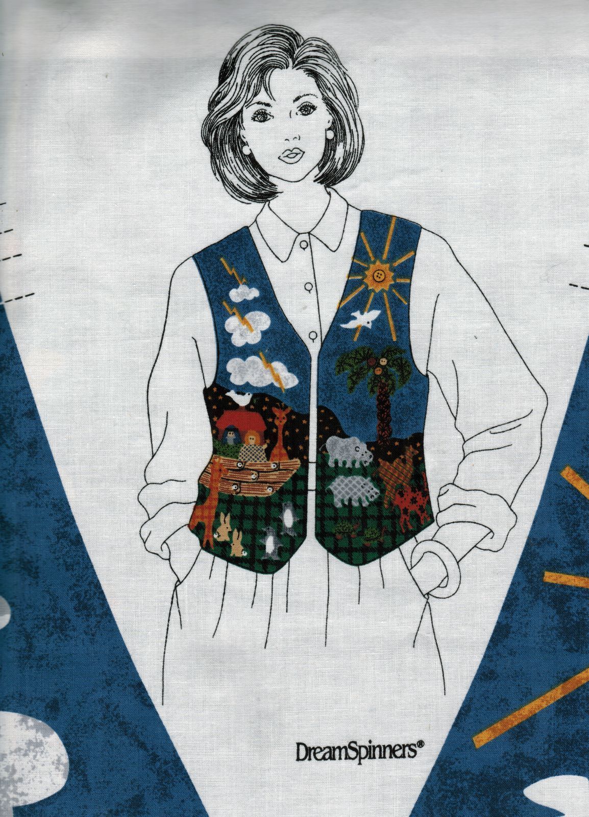 Tissu à Broder/Coudre Pull Bonhomme De Neige Cranston - Années 80 - Coton - Occasion