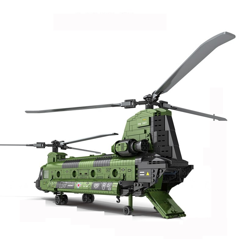 1622 Pcs Boeing CH-47 Chinook Helicopter Building Blocks Kit Plane RC Weapon Toy