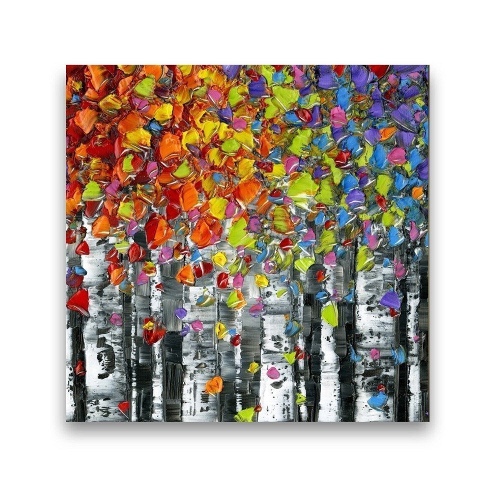 Birch Tree PRINT Aspen Art Abstract Canvas Wall Art Aspen landscape