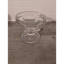 Set of 10 Vintage Clear Glass Pedestal Dessert Ice Cream Sherbet Bowls - $46.74